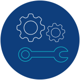 Icon of two gears and a wrench