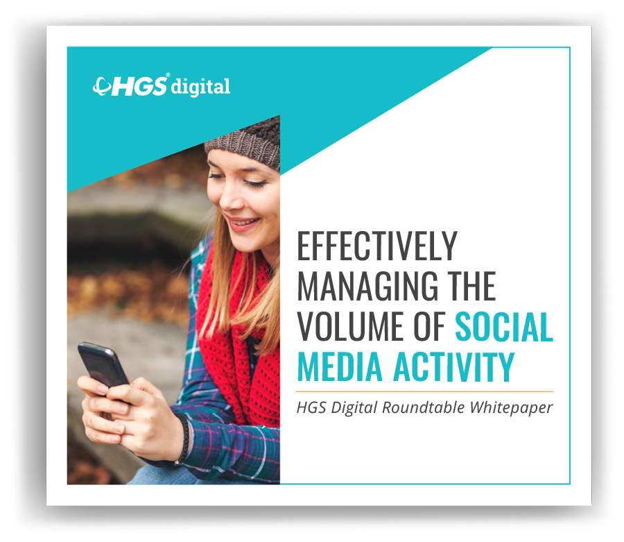 Effectively managing the volume of social media activities whitepaper cover
