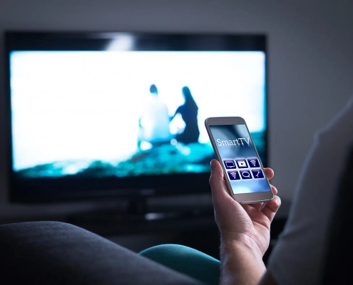 Image of a hand holding a smartphone